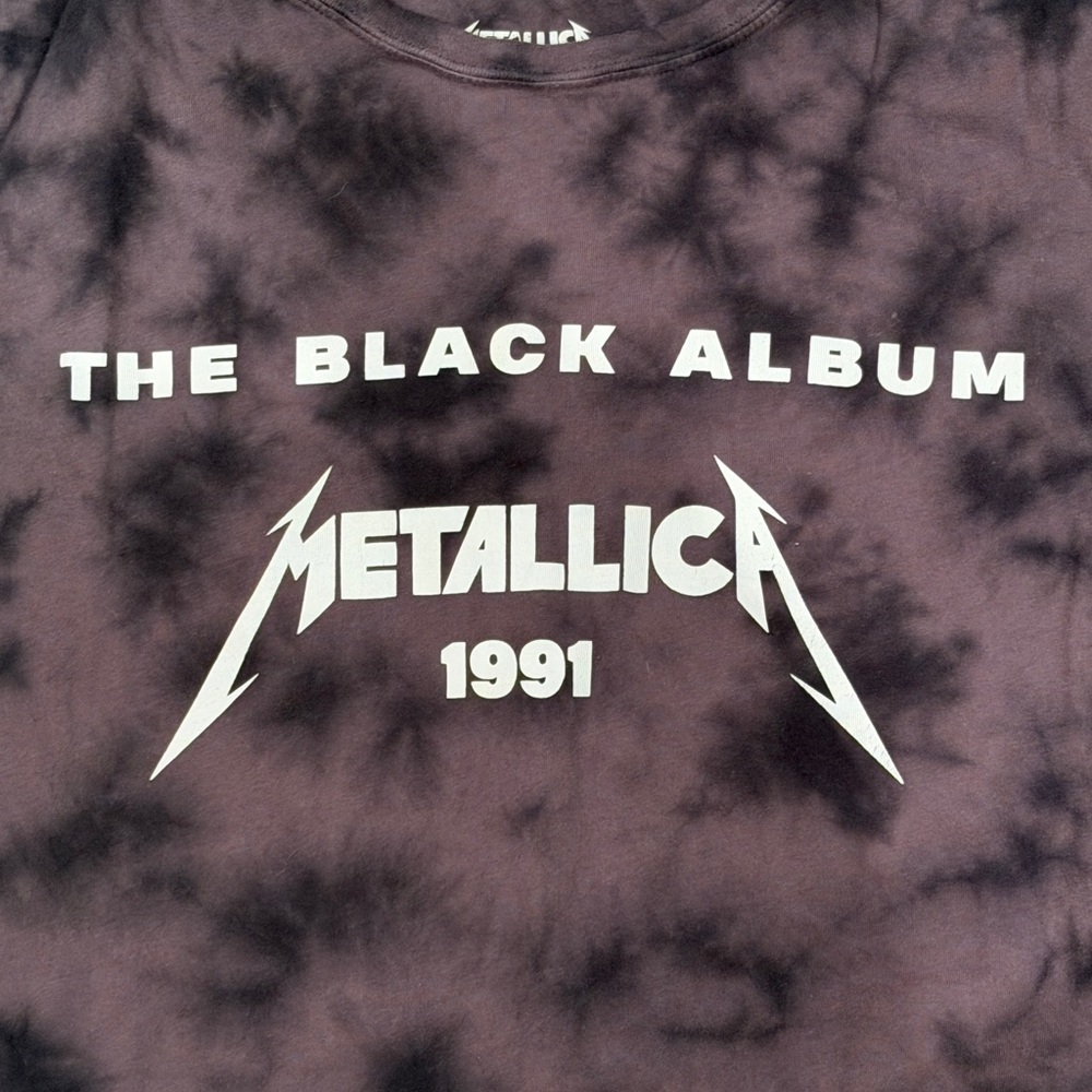 Metallica' 'The Black Album' Tie-Dye Tee - Black vintage band t-shirt